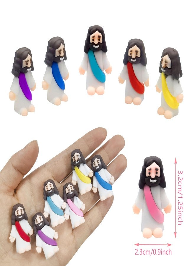 Cherislpy 24 Pcs Prefilled Easter Eggs with Mini Jesus Figurines Resin Toys Great for Kids Girls Boys Toddlers Easter Egg Hunt Fillers Easter Basket Stuffers Party Favors Gifts - Image 3